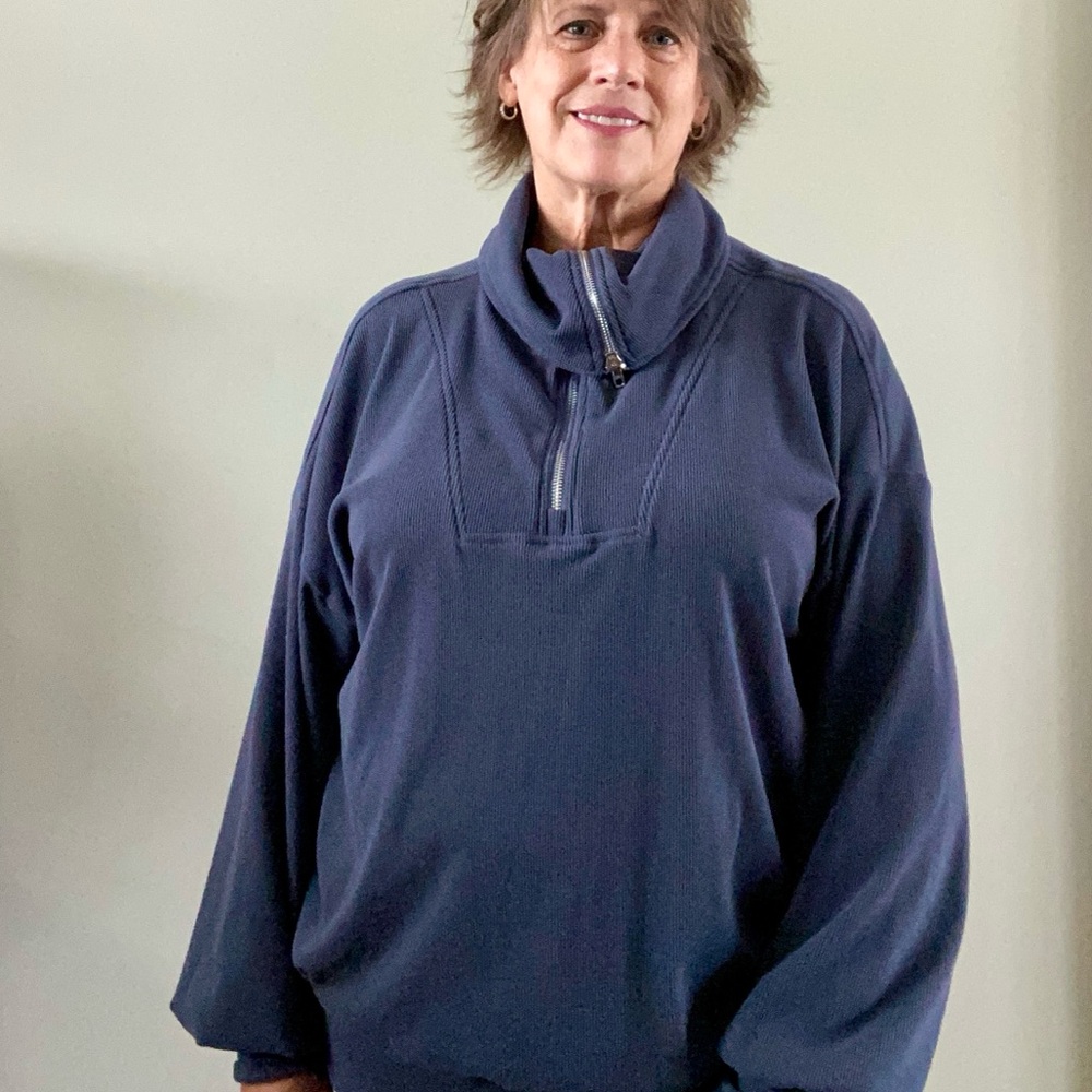 Papermoon Deep Blue Turtleneck Sweater